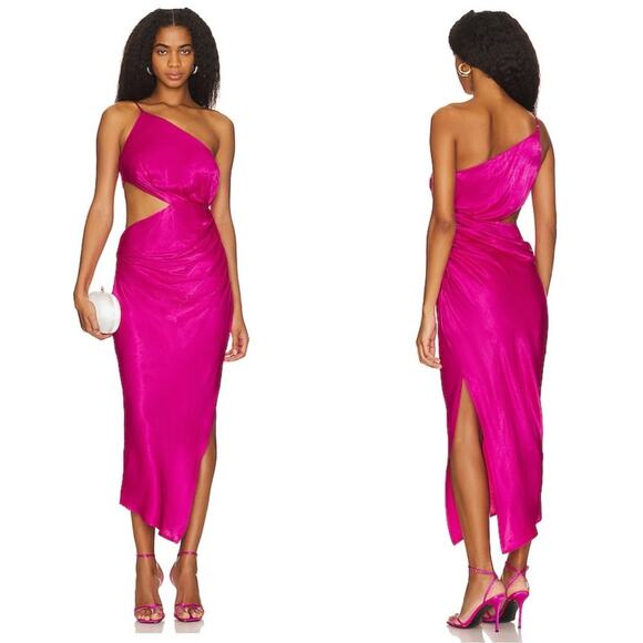 NWT ASTR the Label Martina Dress in Fuchsia Size Medium - Picture 1 of 9